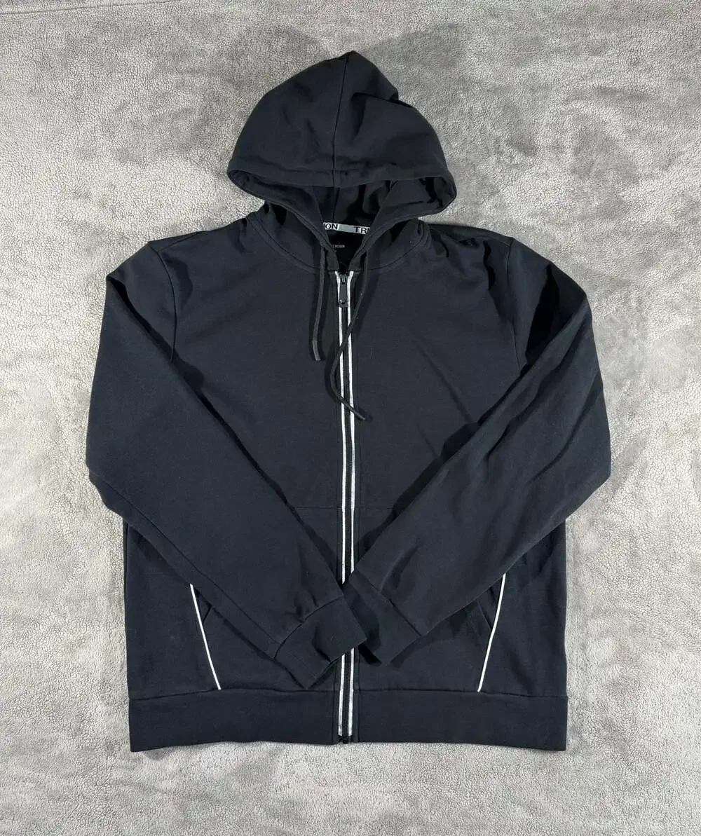True Religion Vintage Y2K Men's Full Zip Hoodie Black Size Large